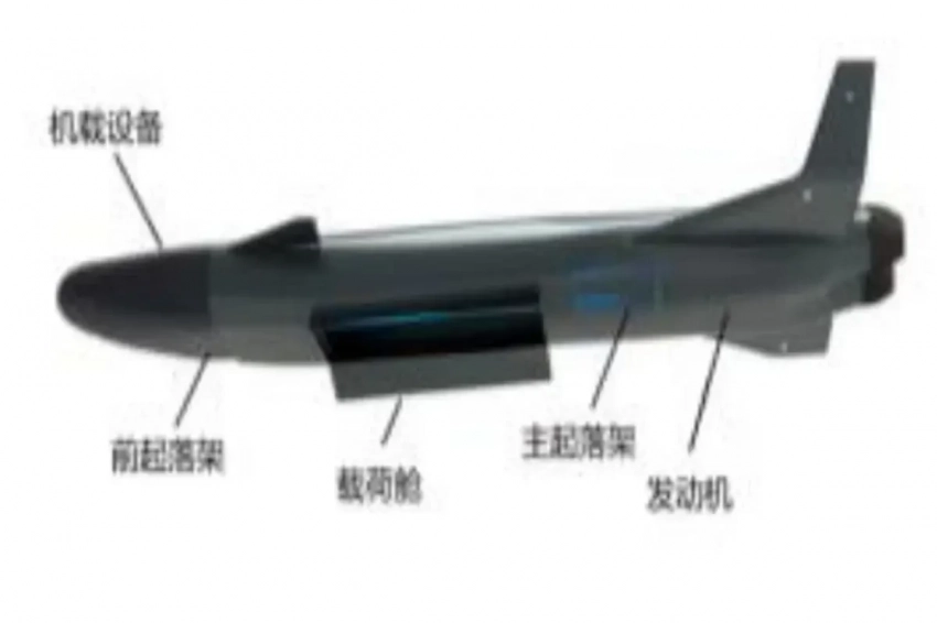 В Китае разрабатывается БПЛА с асимметричным крылом изменяемой стреловидности