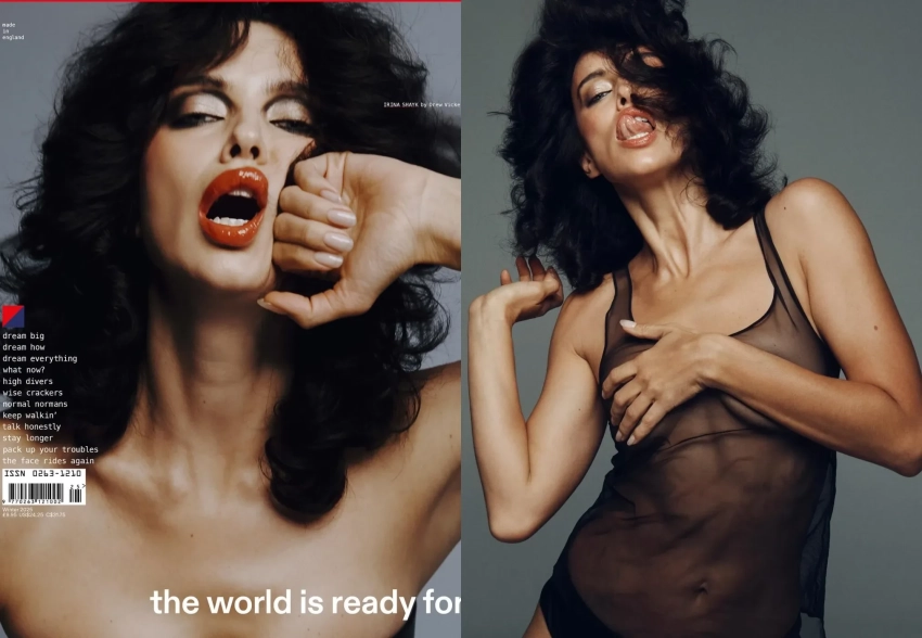 Ирина Шейк снялась полуобнажённой для обложки The Face