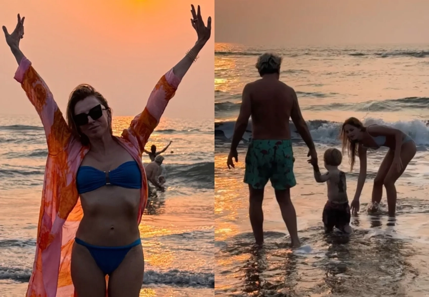 Светлана Бондарчук отдыхает на Гоа вместе с мужем и детьми