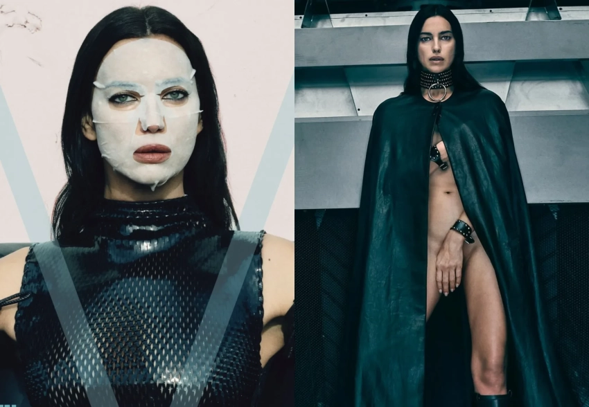 Кожа и латекс: Ирина Шейк снялась в образе "доминатрикс" для обложки V Magazine